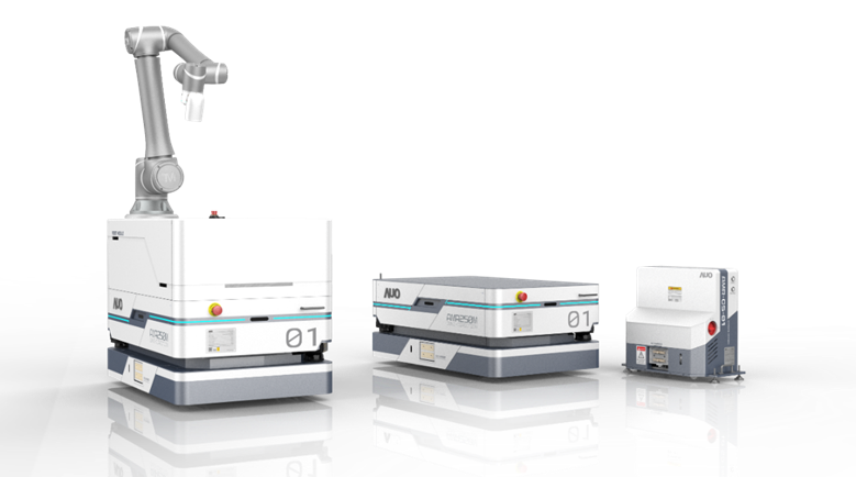 3044am永利數位開發的自主式移動機器人（AMR250M），搭配全向輪並結合AI演算法、2D LiDAR、3D攝影機等技術，協助客戶實現產線全自動化